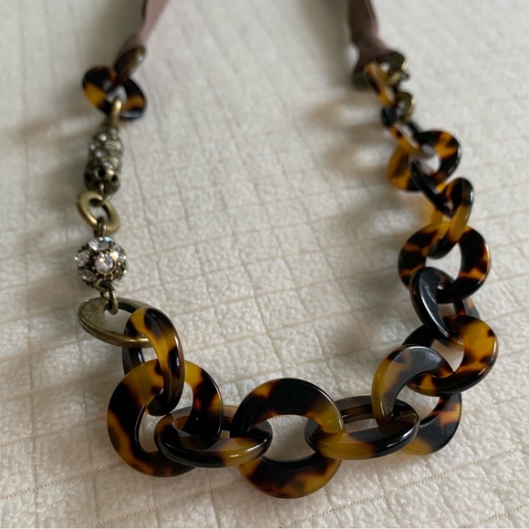 J.Crew tortoiseshell ribbon necklace - Picture 7 of 11